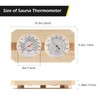 Dyna-Living Sauna Thermometer 2 in 1 Wooden Fahrenheit Thermometer Hygrometer