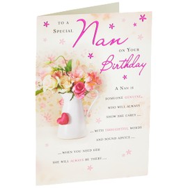 Piccadilly Greetings Traditional Birthday Card Nan - 7 x 5 inches, oak