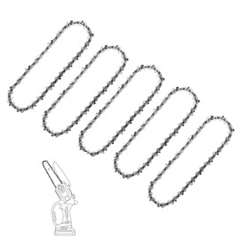 Yweler 4 Inch Mini Chainsaw Chain Fit for Stihl GTA 26 36700028 with 28 Drive Links, 1/4 Inch,0.043" 1.1 mm Gauge Guide Saw Chain for Cordless Electric Handheld Saw,Wood Branch Cutting 5 Pack