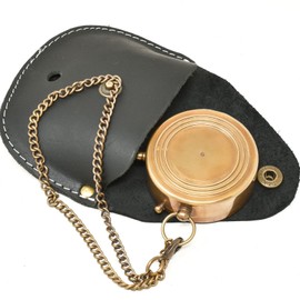 A S Handicrafts Not All Those Who Wander are Lost Antique Brass Compass Engraved with Leather Case Son Mom Children Gift Baptism Birthday Easter Decor (Not All Those.)