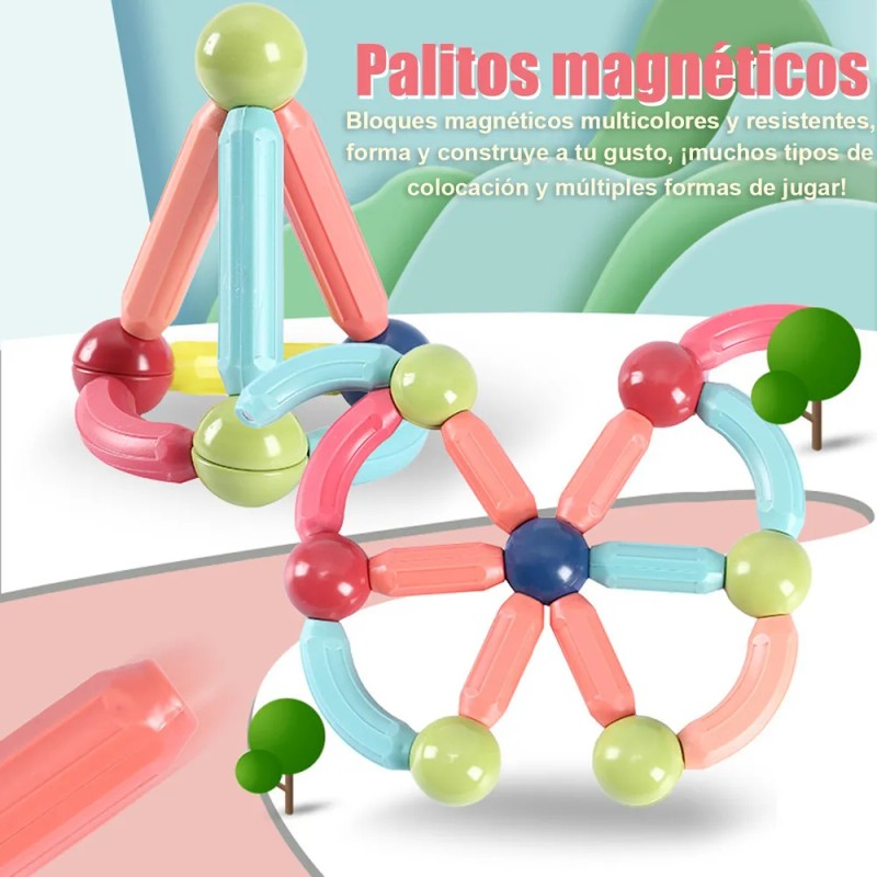 Bloques Construcción Magnéticos Juguete Didáctico Niños 42pz
