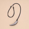 COAI Wolf Carved Golden Obsidian Wolf Fangs, Lucky Amulet Pendant/Necklace,