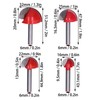 4Pcs Bowl Router Bit Ball Bearing Dish Carving CNC Milling