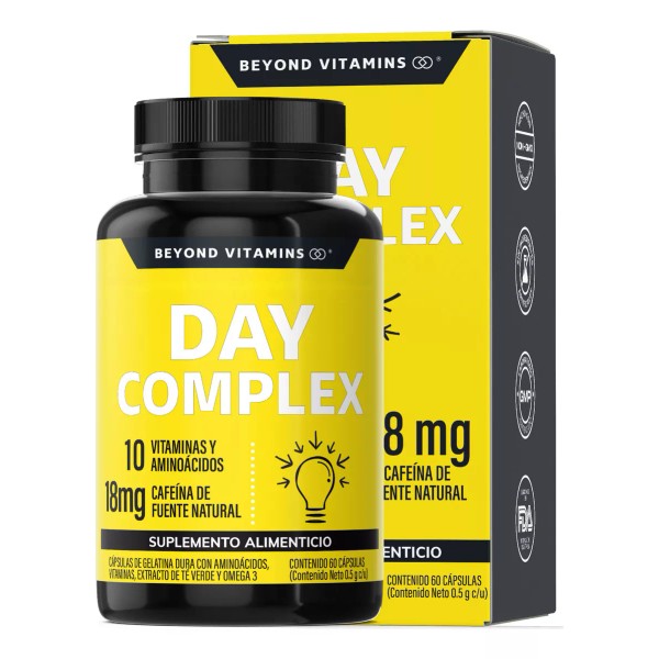 Beyond Vitamins Day Complex Nootrópico Con Vitaminas Y Minerales Beyond Vitamins | Suplemento Energetizante| Suplemento Día | 60 Cápsulas