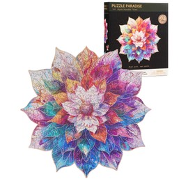 ROBOTIME Wooden Jigsaw Puzzles-Mandala Flower, 200pcs Wood Puzzle for Kids and Adults, 283x287cm, Colorful Educational Jigsaws for Birthday, Children's Day, Christmas