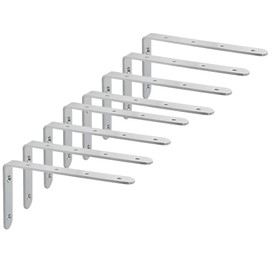 SAYAYO EJ6207-8P Angle Shelf Bracket Stainless Steel L Shaped 90 Degree Right Angle Bracket for Wall Mount Shelf Bracket Corner Shelf Bracket Pack of 8 158 x 94