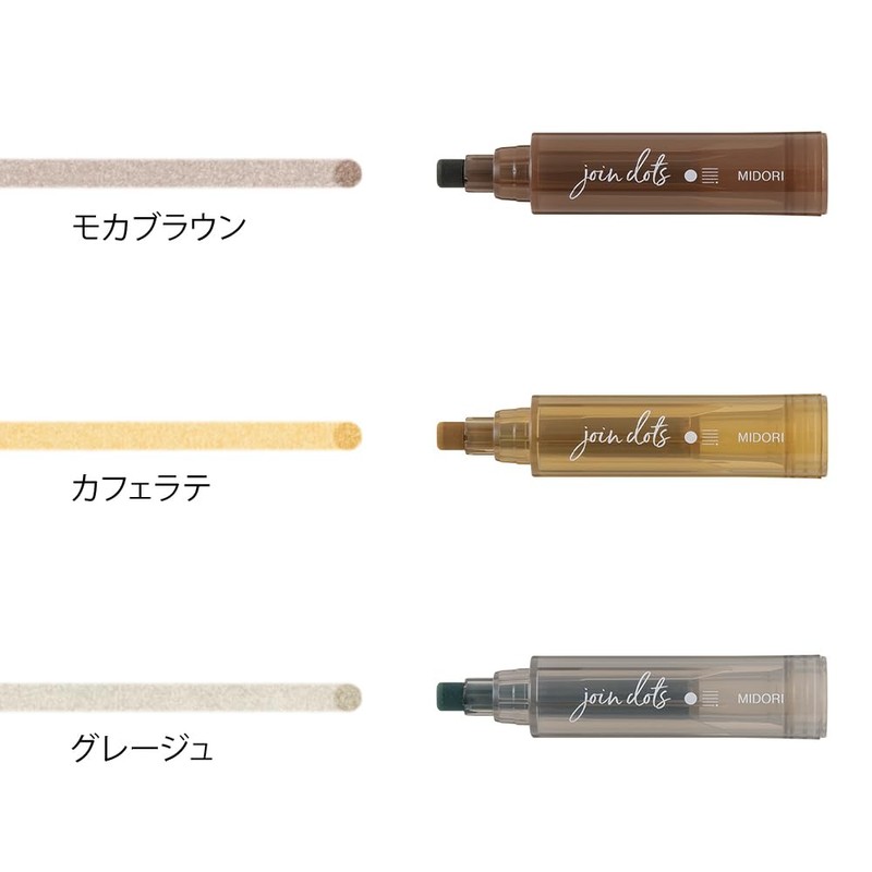 Midori 38139006 Joindots 3 Color Linked Mocha Rollerball Pen