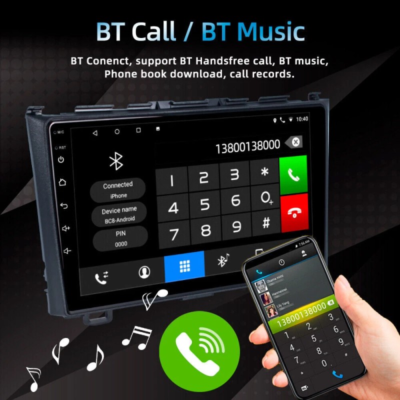 JOYINCAR For Honda CRV 2007-2011 Android 13 Apple Carplay Car