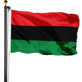 Afro American Flag 3x5 Ft Pan-African Black Liberation UNIA Flags with Brass Grommets for Indoor and Outdoor, UNIA Flags with Vivid Color for House Indoor Outside Yard Garden Decor