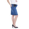 Savi Parker Denim Maternity Pencil Skirt with Pockets – Maternity