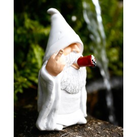 Yomisee Garden Gnomes Statue, Garden Ornaments Outdoor, Funny Gift for Home, Balcony, Living Room, Lawn, Office, Pond Decoration