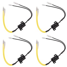 Kinstecks 4PCS 25W 6.8Ohm LED Load Resistors LED Turn Signal Resistor Flasher Adaptor Flash Fix Error for LED Turn Signal Lights LED License Plate Lights DRL-Yellow Black