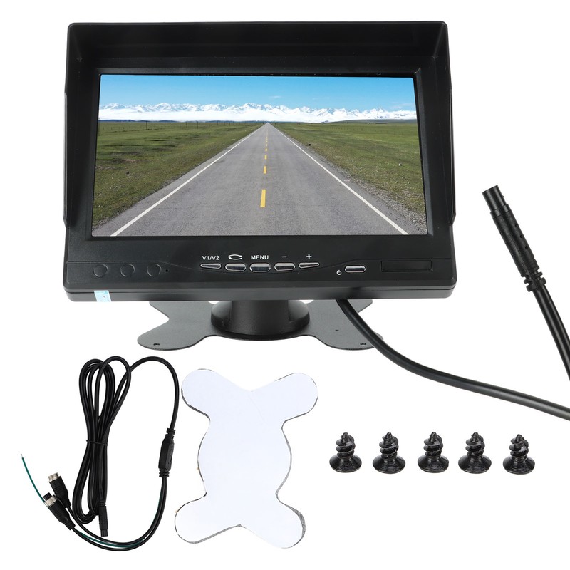 7in Backup Camera Monitor Reversing Display V1 V2 Video Inputs