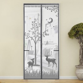 [Living Peace] Deer Door Mosquito Net (100x210cm) (Gray)
