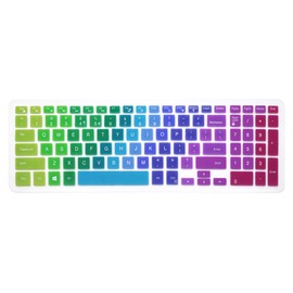 Keyboard Cover Compatible with 15.6" Dell Inspiron 15 3000 5000 7000 Series; 15.6 inch Dell G3 G5 G7 Series; 17.3" Dell Inspiron 17 5000 Series; 17.3" Dell G3 Series (with Numeric Keypad) - Rainbow