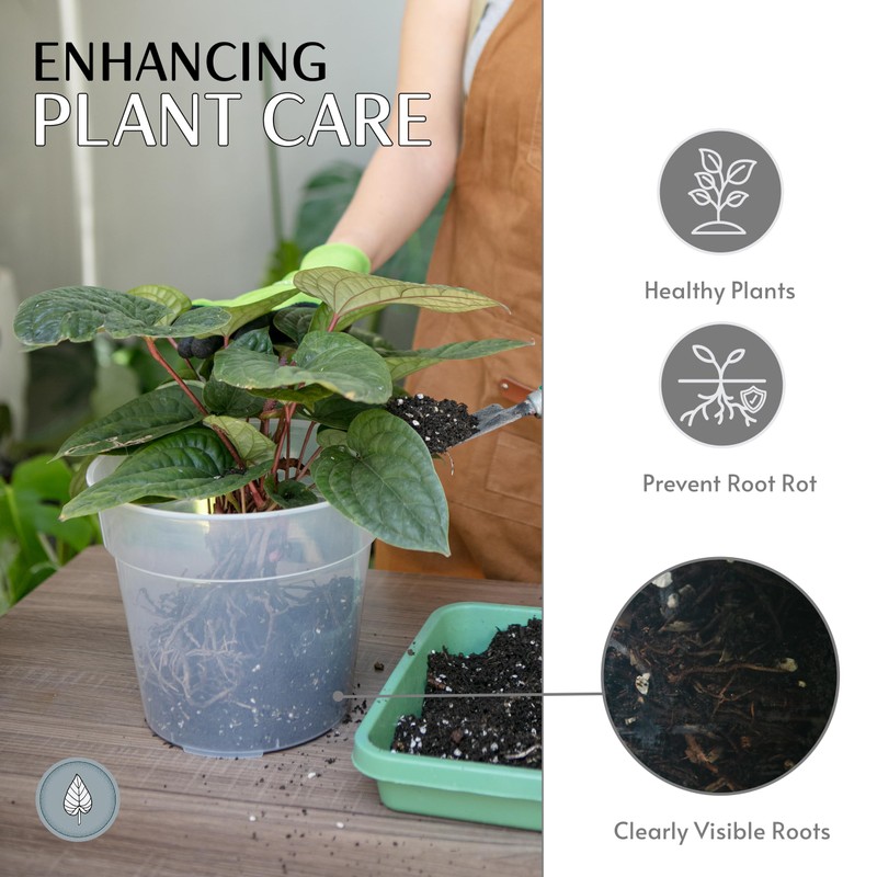 karenplantsplants™ 9" Clear Plastic Nursery Pot (Clear - 5 Pack)