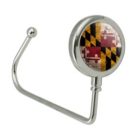 GRAPHICS & MORE Rustic Distressed Maryland State Flag Purse Bag Hanger Holder Hook