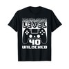 40th Birthday For Men Level 40 Unlocked Gamer 40 Year