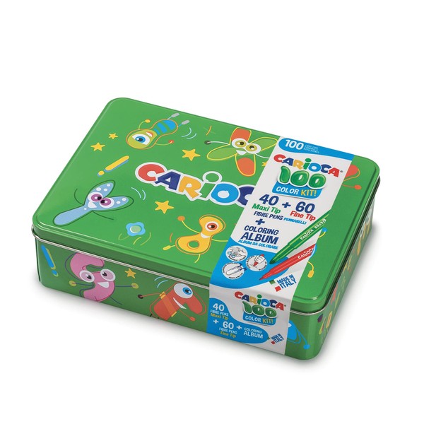 Carioca 42736 – 100 Color Kit Box 100 Pens and