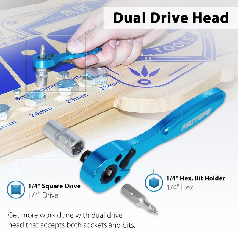 FIRSTINFO F32423B | 1/4" Hex Socket and Bit Set |