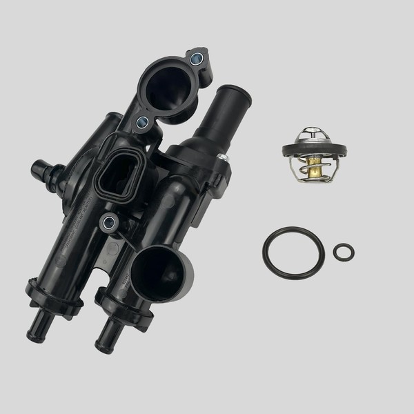 Engine Coolant Thermostat Housing Assembly with Sensor 68003582AB for Dodge,