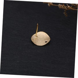 TEHAUX 20pc Alloy Flat Back Earrings with Holes Elegant Ear Jewelry Decor for Girls and Ladies for Birthdays Anniversaries and Special Occasions Golden Color