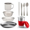 Stainless steel tableware mass kit (Green)