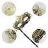 WILOVCOS Womens Masquerade Mask with Stick, Handheld Mardi Gras Mask,Venetian