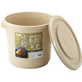 Rice Miso Container Beige 11L Miso Container 11 Type Miso Making Guide Included Made in Japan