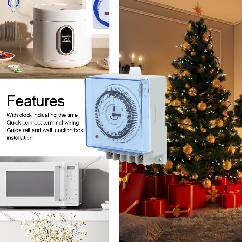 24 Hour Mechanical Time Switch Automatic Power Off Quick Connect