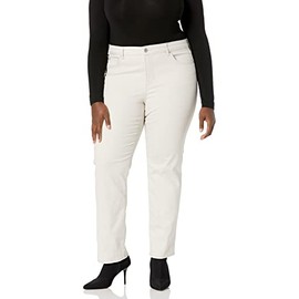 Bandolino Women's Mandie Signature Fit 5 Pocket Jean, Creamstone, 18 Short