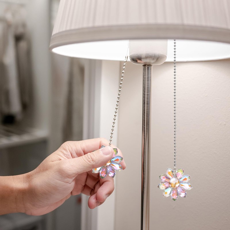 MECCANIXITY 2Pack Ceiling Fan Pull Chain, 24 Inch Decorative Ornaments