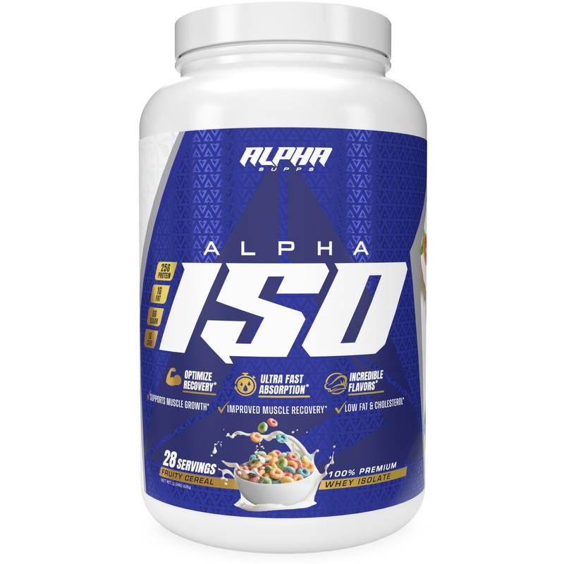 Alpha Supps ISO, Low Carb 100% Whey Protein Isolate Powder,