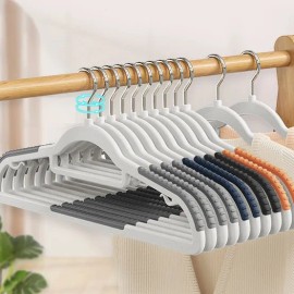퓨어홈 논슬립 회전 옷걸이 20개 오렌지 그레이 Non-Slip Rotating Hangers 20pcs Orange Gray
