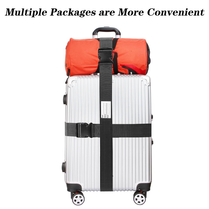 2 Pack Luggage Straps, Adjustable Luggage Straps for Suitcases, Heavy