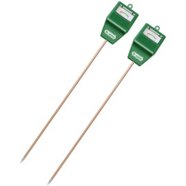 Dr.meter Soil Moisture Meter, 2 Pack Long Probe Soil Tester Hygrometer for Houseplants - Plant Water Gauge Meter for Garden Lawn Farm Indoor & Outdoor Use, No Battery Needed, Gardening Gifts