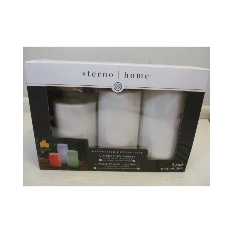 Sterno Home Outdoor LED Color Changing Candles w Remote Control,