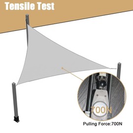 Lehood Sun Shade Sail Triangle 12' x 12' x 17' UV Block Canopy for Patio Backyard Lawn Garden Outdoor Activities, Blue