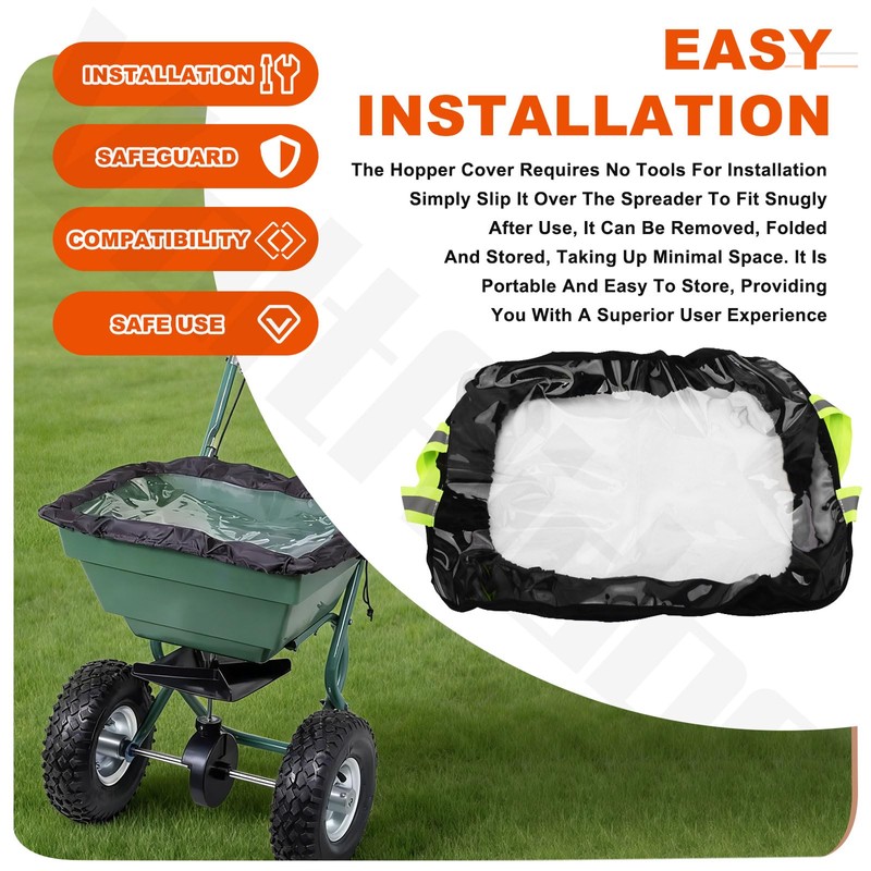 VoltRidge Hopper Cover Waterproof for P20-5010 & Agri-Fab 85lb -