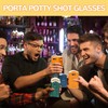 Funny Porta Potty Shot Glasses: White Elephant Gag Fun Novelty
