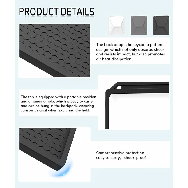 Funda Protectora De Silicon Antirrayas Para Starlink Mini Negro
