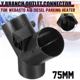 Aisoway Air Heater Diesel Auxiliary Heater Accessories 75 mm Three-Way Air Outlet Type Y Accessories for Three-Way Air Heater Made of Flame Retardant