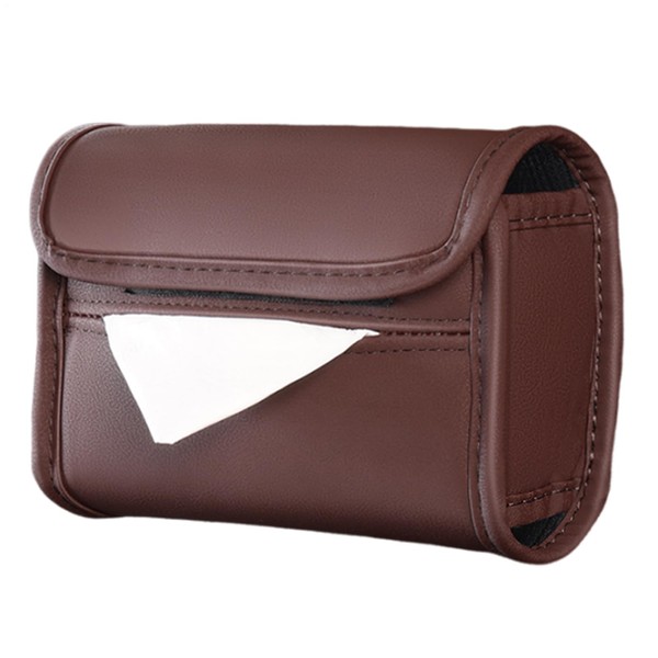 Car Napkin Holder - PU Leather Car Visor Tissue Dispenser