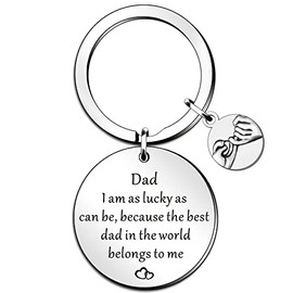 SMARGO Dad Gifts Dad Keyring from Daughter Son Christmas Birthday Keychain Fathers day Gift for Dad