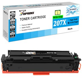 【With Chip】Remanufactured Toner Cartridge W2210X 207X Black 3150 Pages for HP Color Laserjet Pro M255 M255dw M255nw MFP M282 M282nw M283 M283fdw M283fdn M283cdw Printer