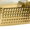 Paper Holder, Golden Diamond Tissue Box Holder with Transparent Rectangular
