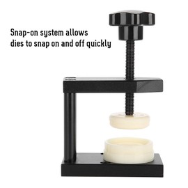 Manual Rotarys Watch Capping Machine, Screw Type Watch Crystal Front Back Case Cover Press Tool, with 12 Dies Pressing Repair Kit Tool