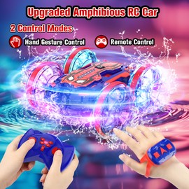 FUIOCOCP Remote Control Amphibian Car Stunt Car Monster Truck
