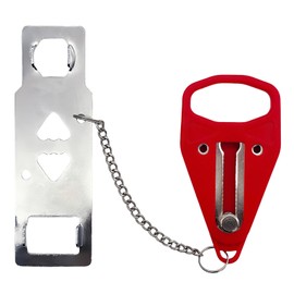 Castaic Portable Door Lock,Door Security Devices, Door Stopper,Self Defensey Tools for Hotel Travel Home Apartment House (1 Pack)