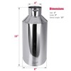 Upower 4" to 8" Exhaust Tip Mirror Polished 4 Inch